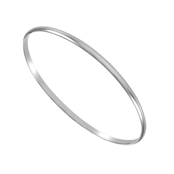 Sterling Silver 3mm Plain Bangle S4123/65