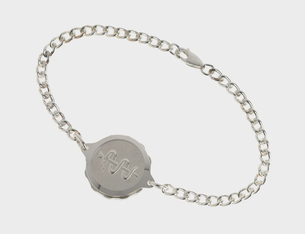 SOS Talisman Sterling Silver Snake & Staff Bracelet 238174