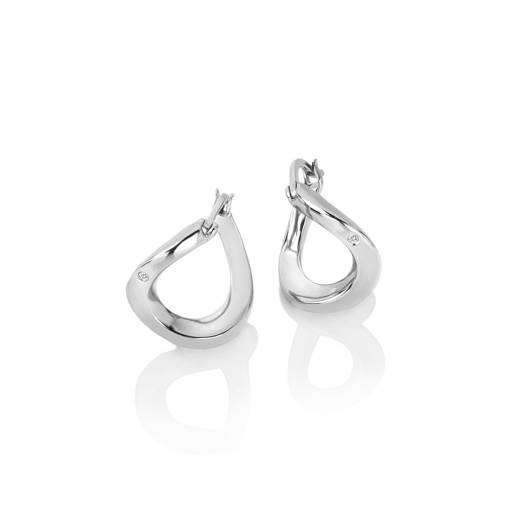 Hot Diamonds Silver Soul Twist Earrings DE792