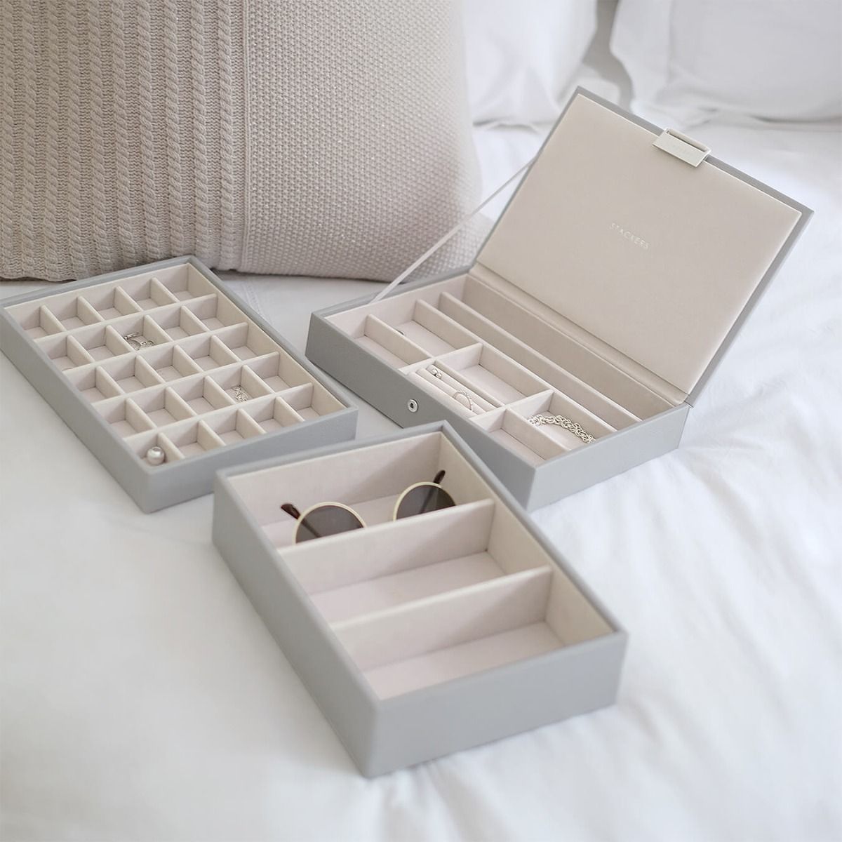 Stackers Pebble Grey Classic Jewellery Box 74497