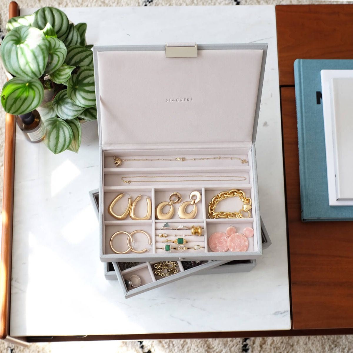 Stackers Pebble Grey Classic Jewellery Box 74497