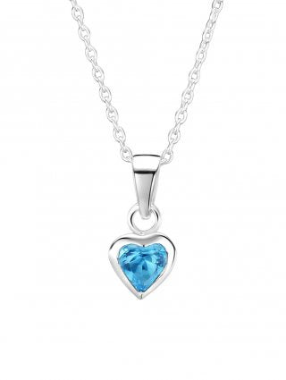 Blue CZ Heart Pendant CP160BBCZ