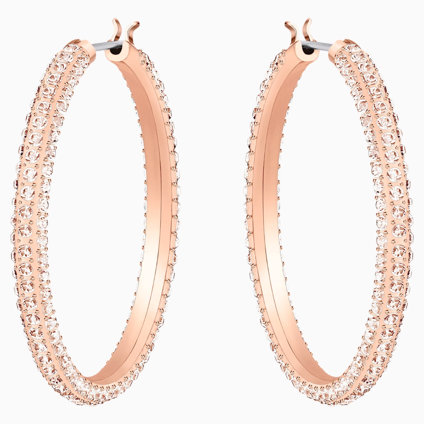 Swarovski Rose Gold Plated Stone Hoop Earrings 5383938