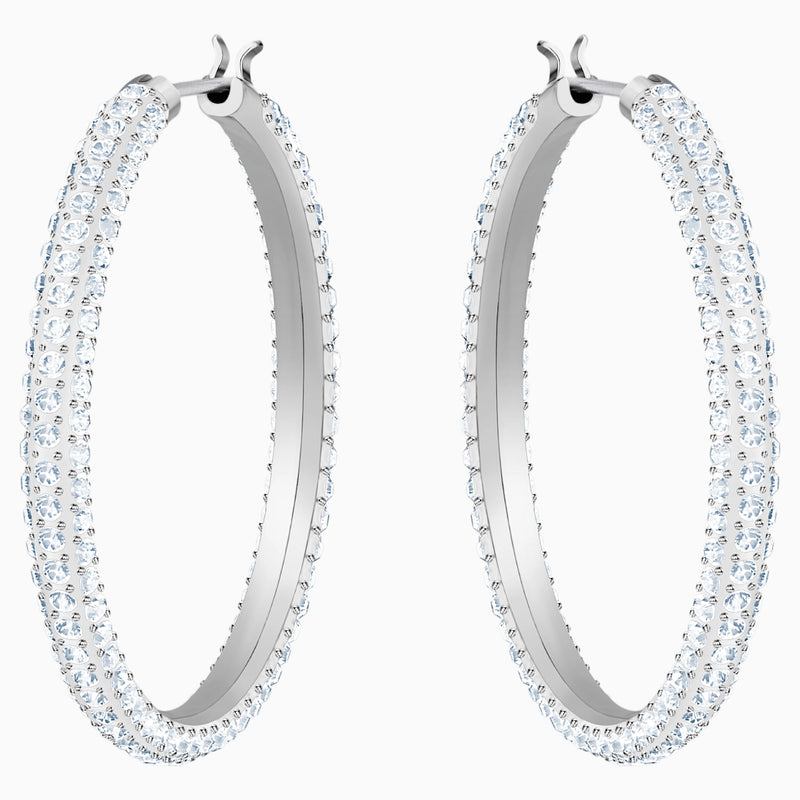 Swarovski Stone Pierced Earrings Hoops 5389432