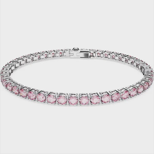 Swarovski Matrix Pink Tennis Bracelet 5648931
