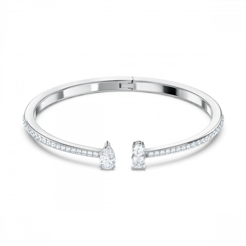 SWAROVSKI Attract Cuff White Rhodium Plated Medium Bracelet 5556912