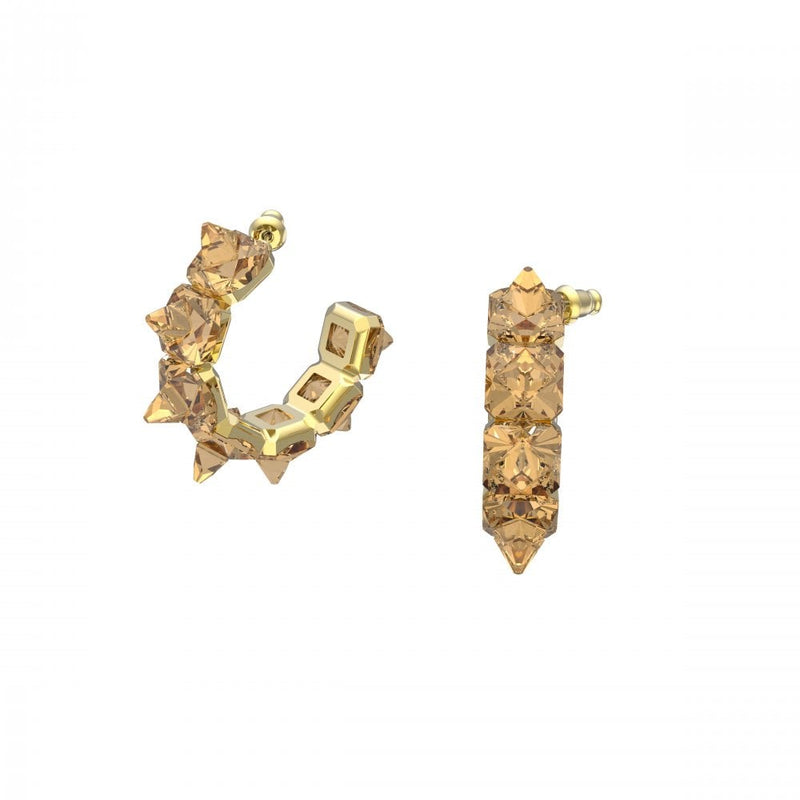 Swarovski Chroma hoop earrings Yellow Gold-tone 5613722