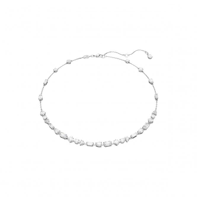 Swarovski Mesmera Necklace Mixed Cut Scattered Design White Rhodium Plated 5676989