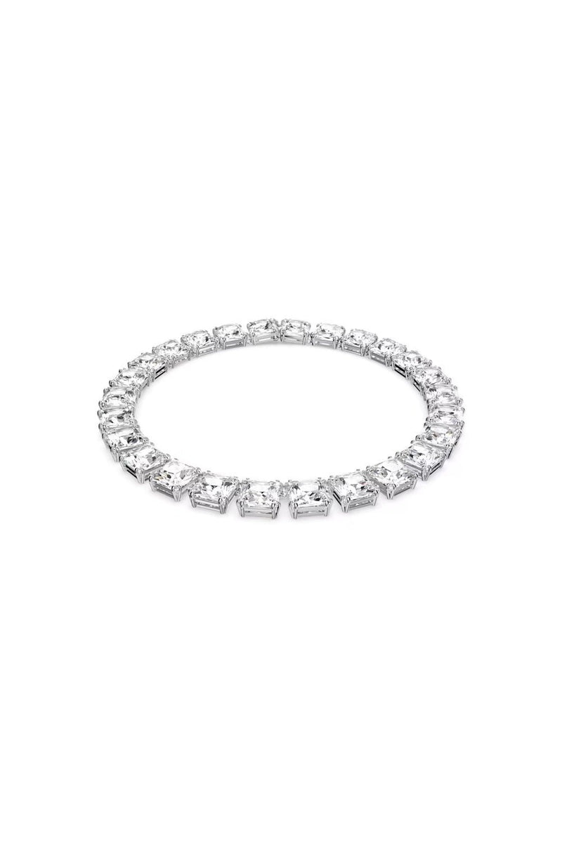 Swarovski Rhodium plated Millenia necklace Square cut White 5599206