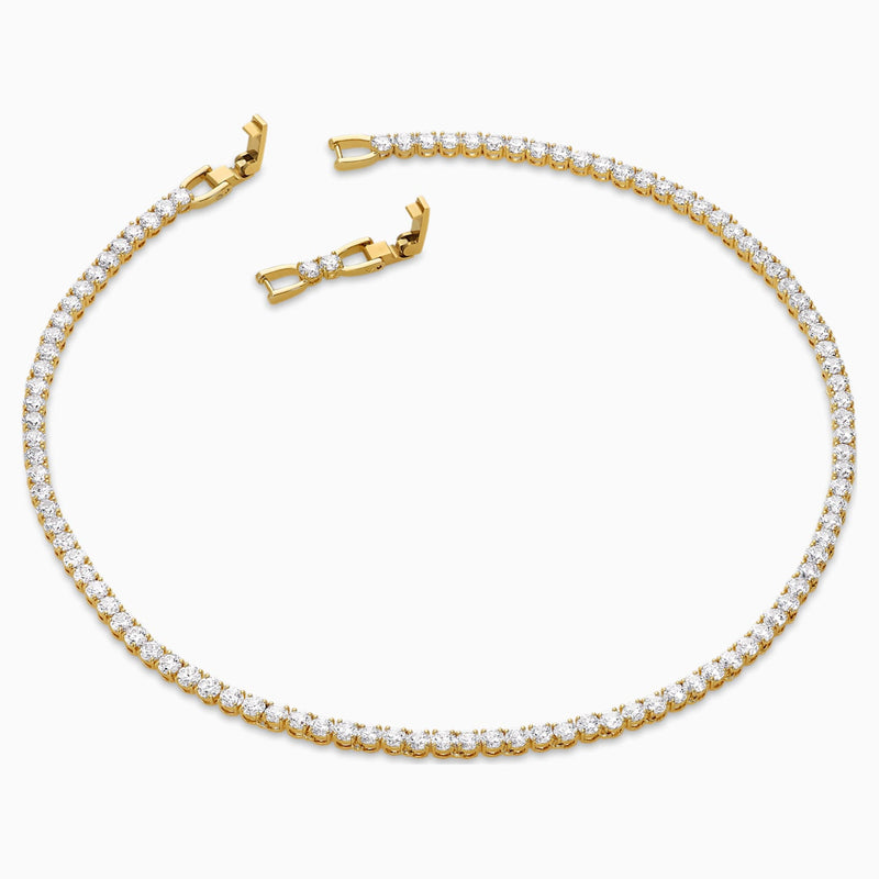 Swarovski Tennis Deluxe Necklace Gold 5511545