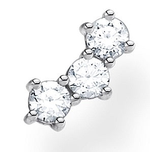 Thomas Sabo Silver Three Stone Single Ear Stud H2132-051-14
