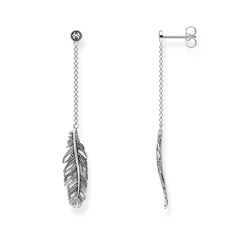 Thomas Sabo Sterling Silver Feather Earrings H2109-637-21