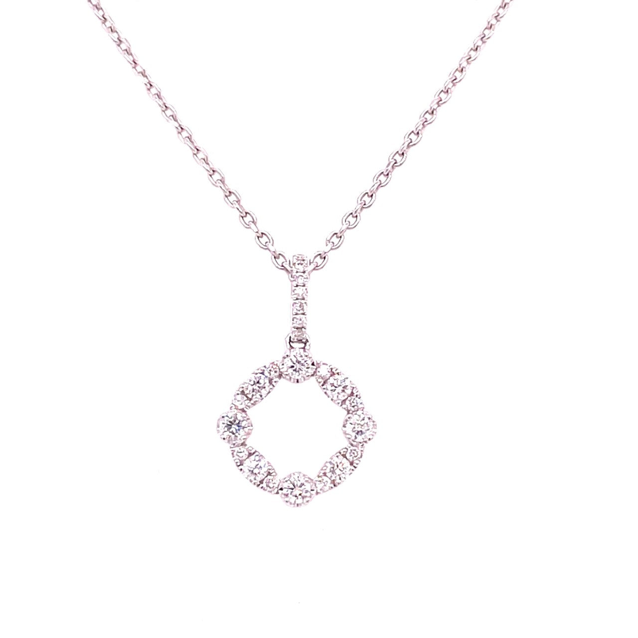 18ct Diamond Circle Pendant