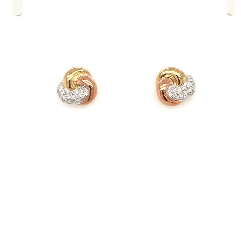 9ct Gold Diamond Drop Earrings - Gold