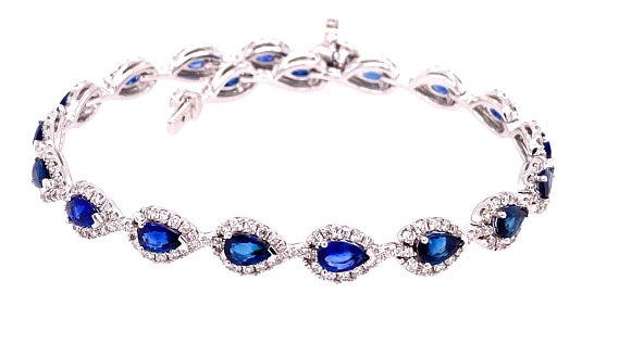 18ct Gold Sapphire & Diamond Bracelet