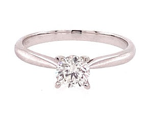18ct White Gold Solitaire Diamond Ring 0.57ct - 3959/57