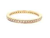 18ct Gold Diamond Full Eternity Ring - Size L 1/2