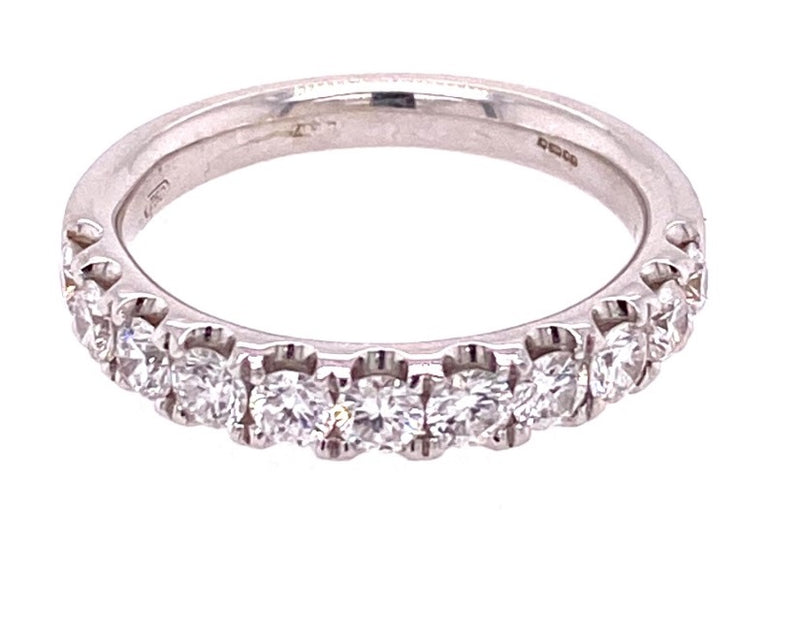 18ct White Gold 11 Stone Diamond Half Eternity Ring