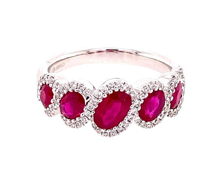 18ct Gold Ruby & Diamond Ring A630