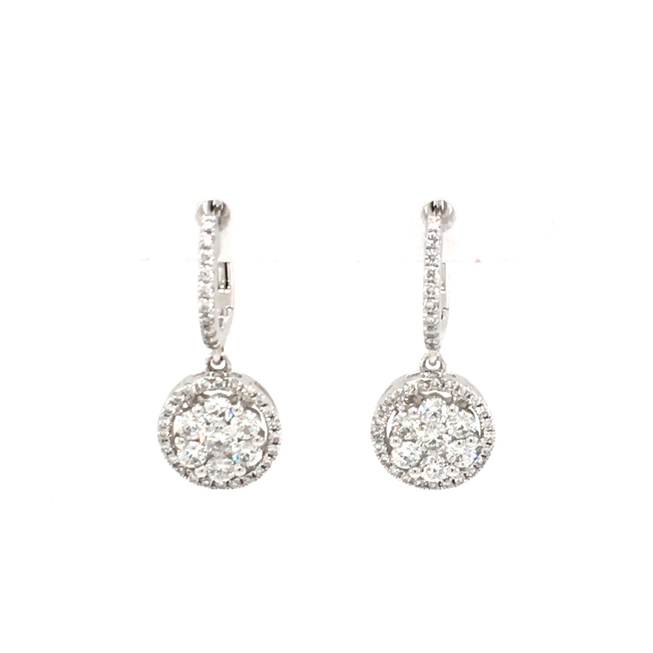 18ct Gold Diamond Earrings - L.M