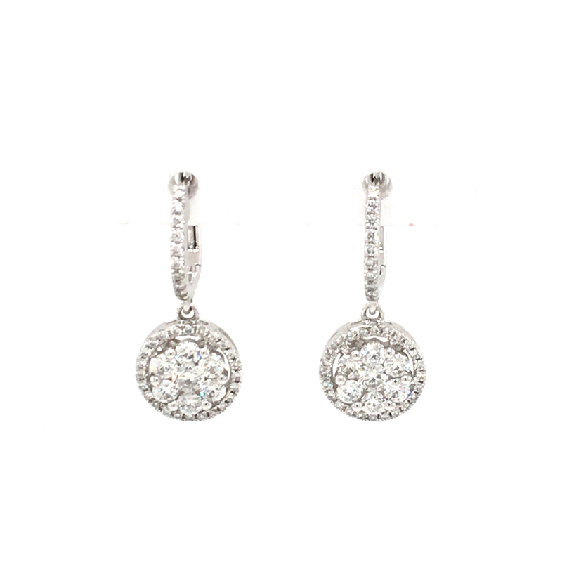 18ct Gold Diamond Earrings - L.M
