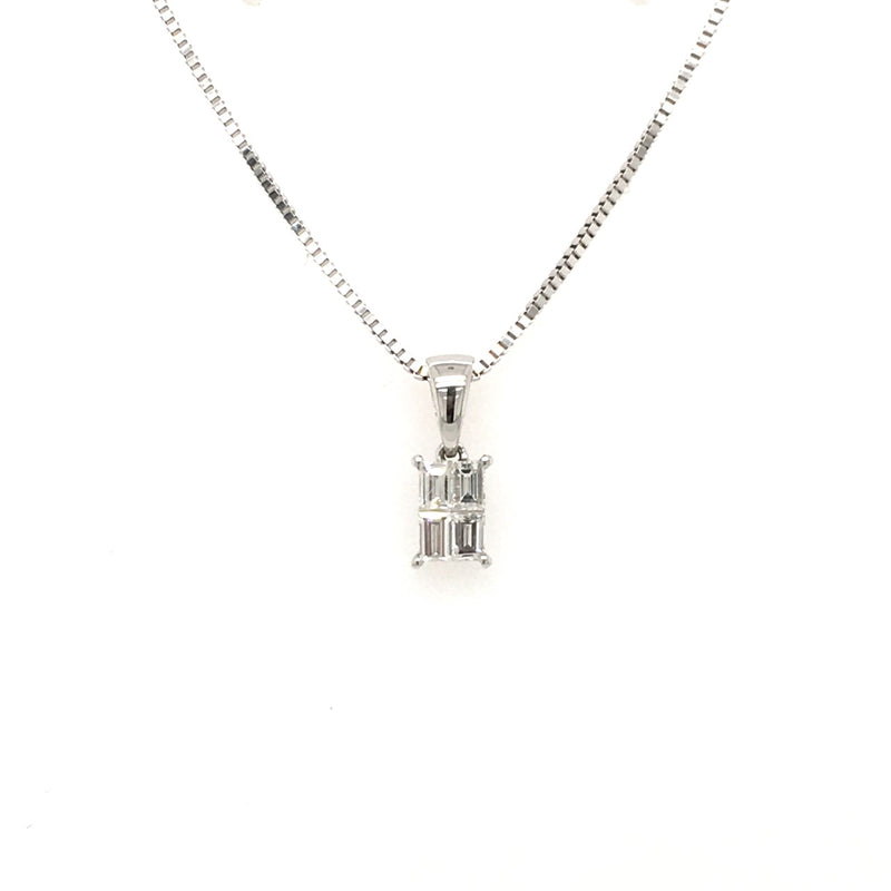 18ct White Gold Diamond Necklace KDP252
