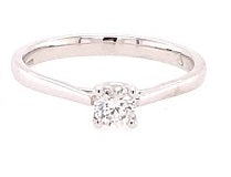 18ct White Gold Solitaire Diamond Ring 0.25ct