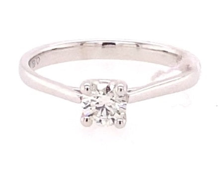 18ct White Gold Solitaire Diamond Ring 0.33ct
