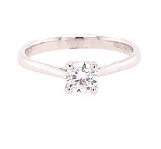 18ct White Gold Solitaire Diamond Ring 0.40ct - NDR2019/40W