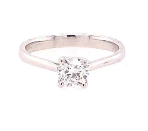 18ct White Gold Solitaire Diamond Ring 0.60ct