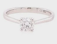 18ct White Gold Solitaire Diamond Ring NDR2019-50