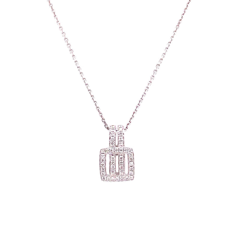 18ct Gold Pave Set Diamond Pendant OR1139