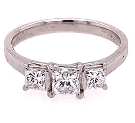 Platinum Trilogy Princess Cut Diamond Ring RN3216
