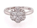 18ct Gold Diamond Daisy Ring