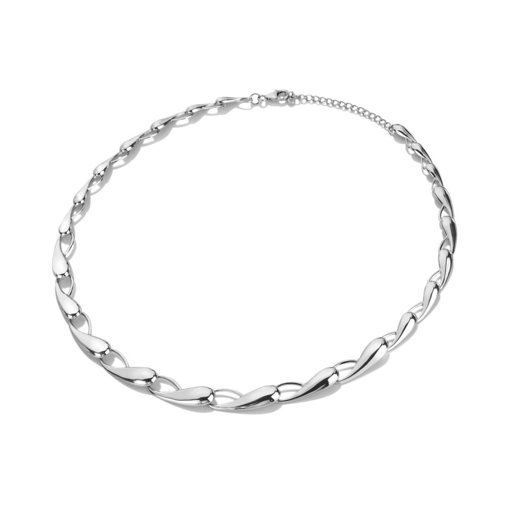 Hot Diamond Silver Tide Statement Necklace DN194