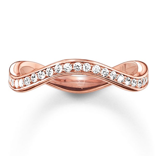 Thomas Sabo Size 56 Glam & Soul Rose Eternity Ring TR2010-416-14-56