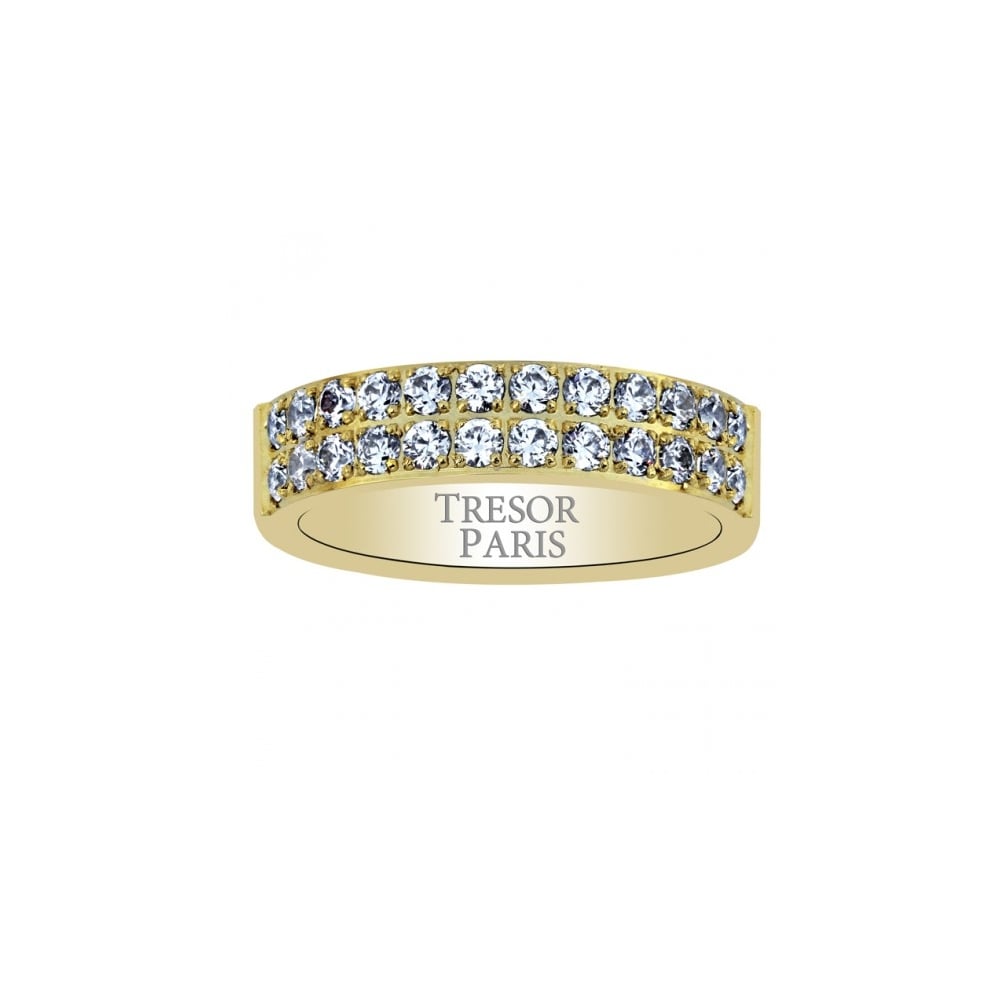 Tresor Paris Yellow Plated Eternity 5mm Ring 021992