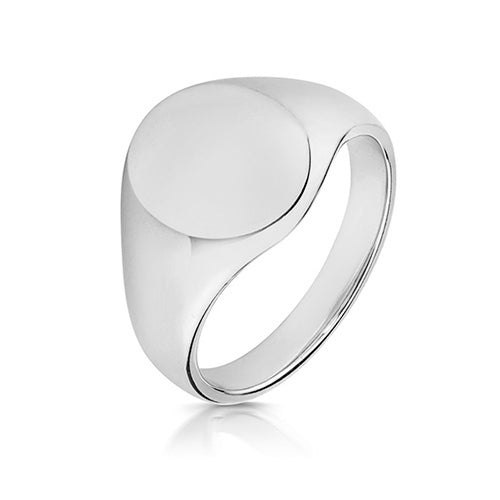 Silver 12x10 Signet Ring