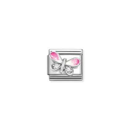 NOMINATION Pink & White Butterfly Charm 330321-09