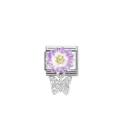 NOMINATION Lilac Daisy with Butterfly Charm 331814-11