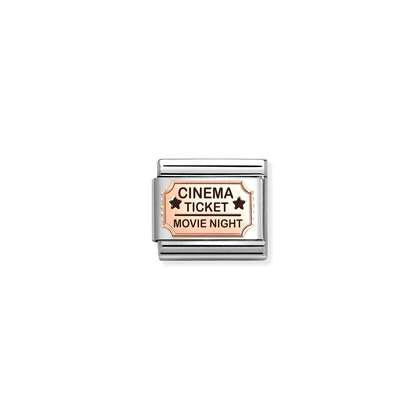 NOMINATION Rose Gold Cinema Ticket Charm 430201-20