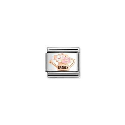NOMINATION Rose Gold Watering Can with Flowers Charm 430202-19