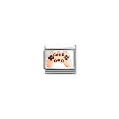 NOMINATION Rose Gold Game Controller Charm 430202-26