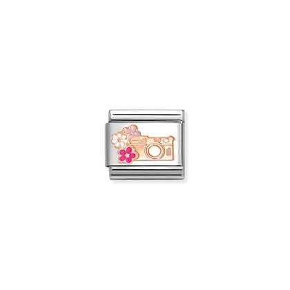Nomination Rose Gold Camera with Flowers Charm 430202-31