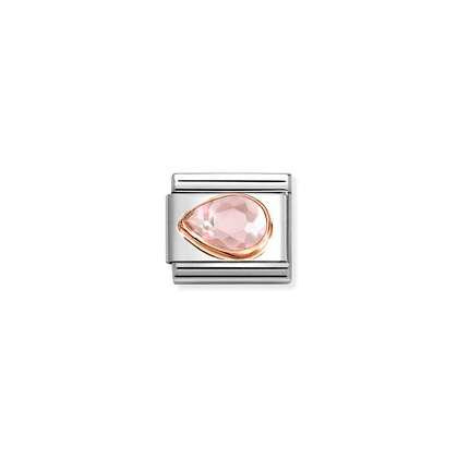 NOMINATION 9k Rose Gold Pink Left Drop Charm 430605-003