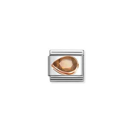 NOMINATION 9k Rose Gold Smokey Left Drop Charm 430605-012