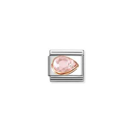 NOMINATION 9k Rose Gold Pink Right Drop Charm 430606-003