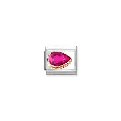 NOMINATION 9k Rose Gold Red Right Drop Charm 430606-005
