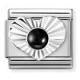 NOMINATION Silver Diamond Heart Black Agate 330508/02