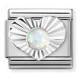 NOMINATION Silver Diamond Heart White Opal 330508/07